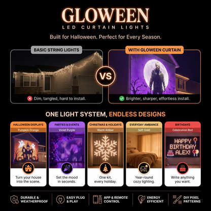 GLOWEEN™ Smart Curtain LED